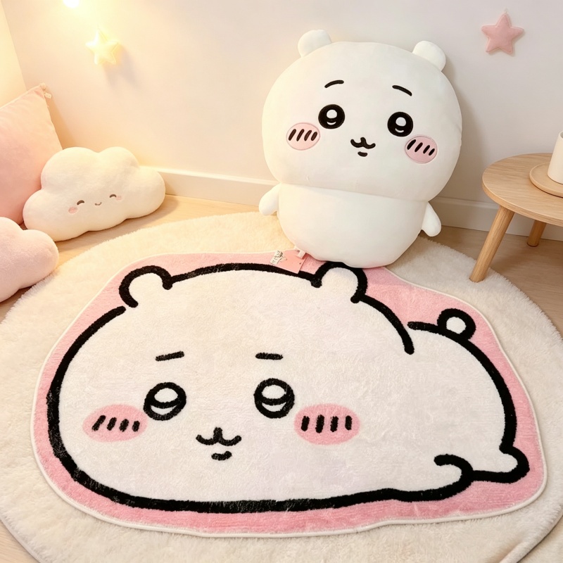 Home Bathroom Floor Mats - Hot Chiikawa Cartoon Rug Anime Hachiware