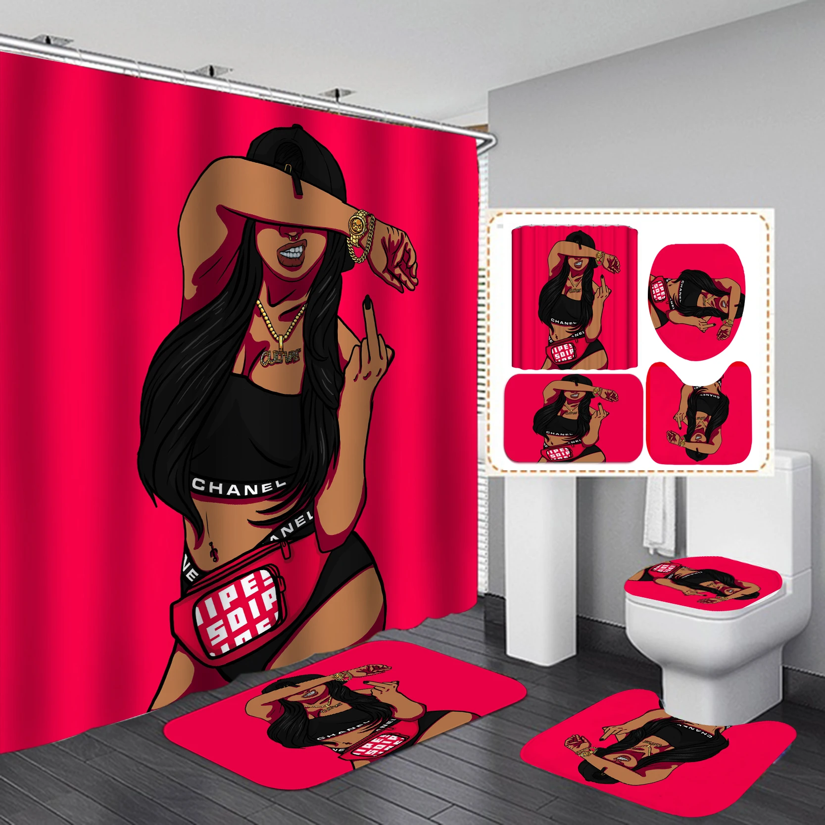 Home Goods Bathroom Sets - Home Goods Cool African Girl Custom