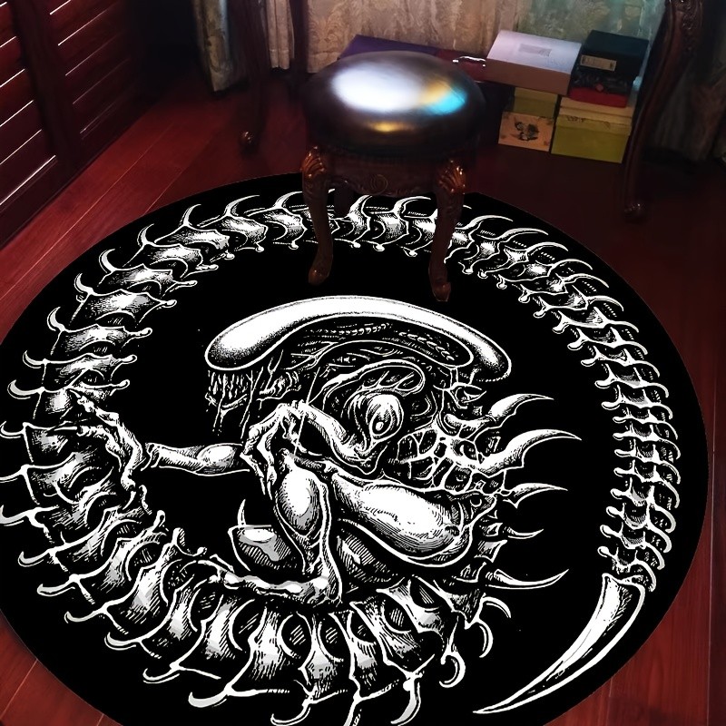 Home Bathroom Trends - Round Alien Xenomorph Rug Sci-Fi Horror