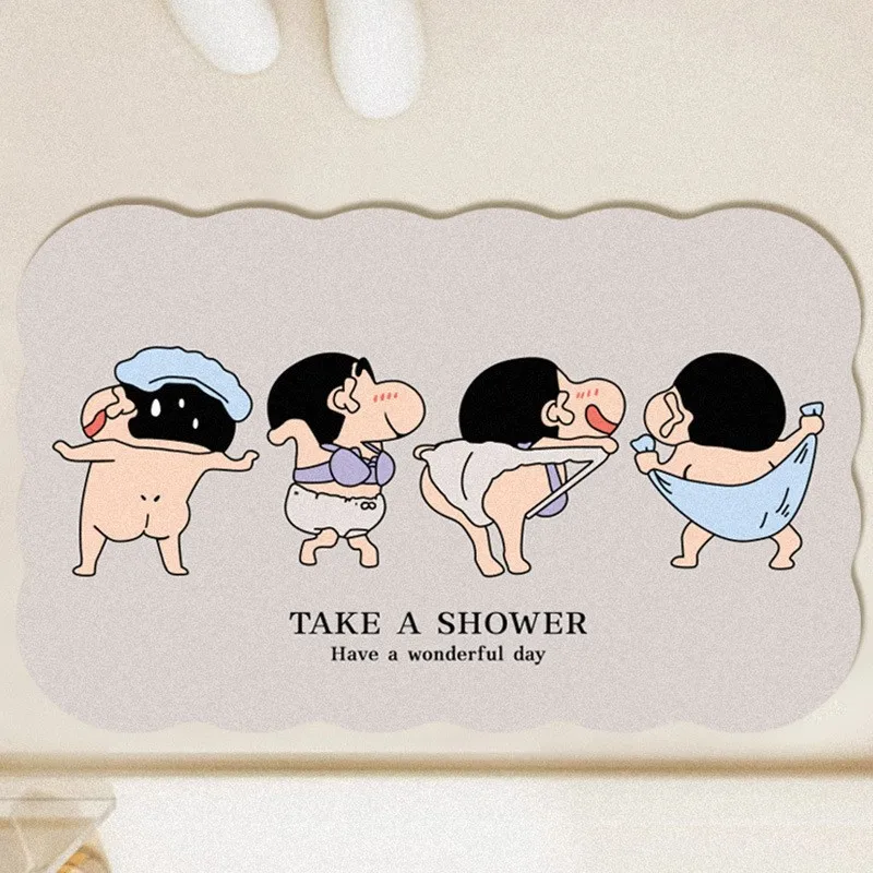 Home Bathroom Floor Mats - Cartoon Cute Crayon Shin-chan Home Bathroom