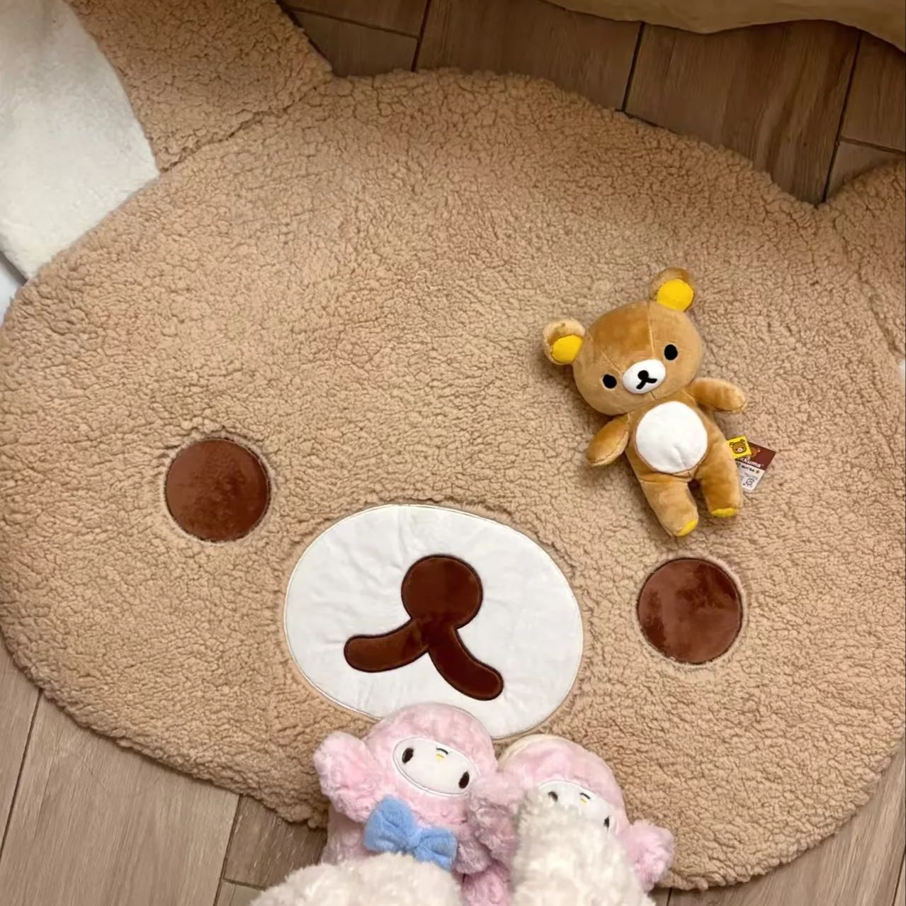 Home Bathroom Floor Mats - Cartoon Rilakkumas Plush Rug Kawaii Korilakkuma