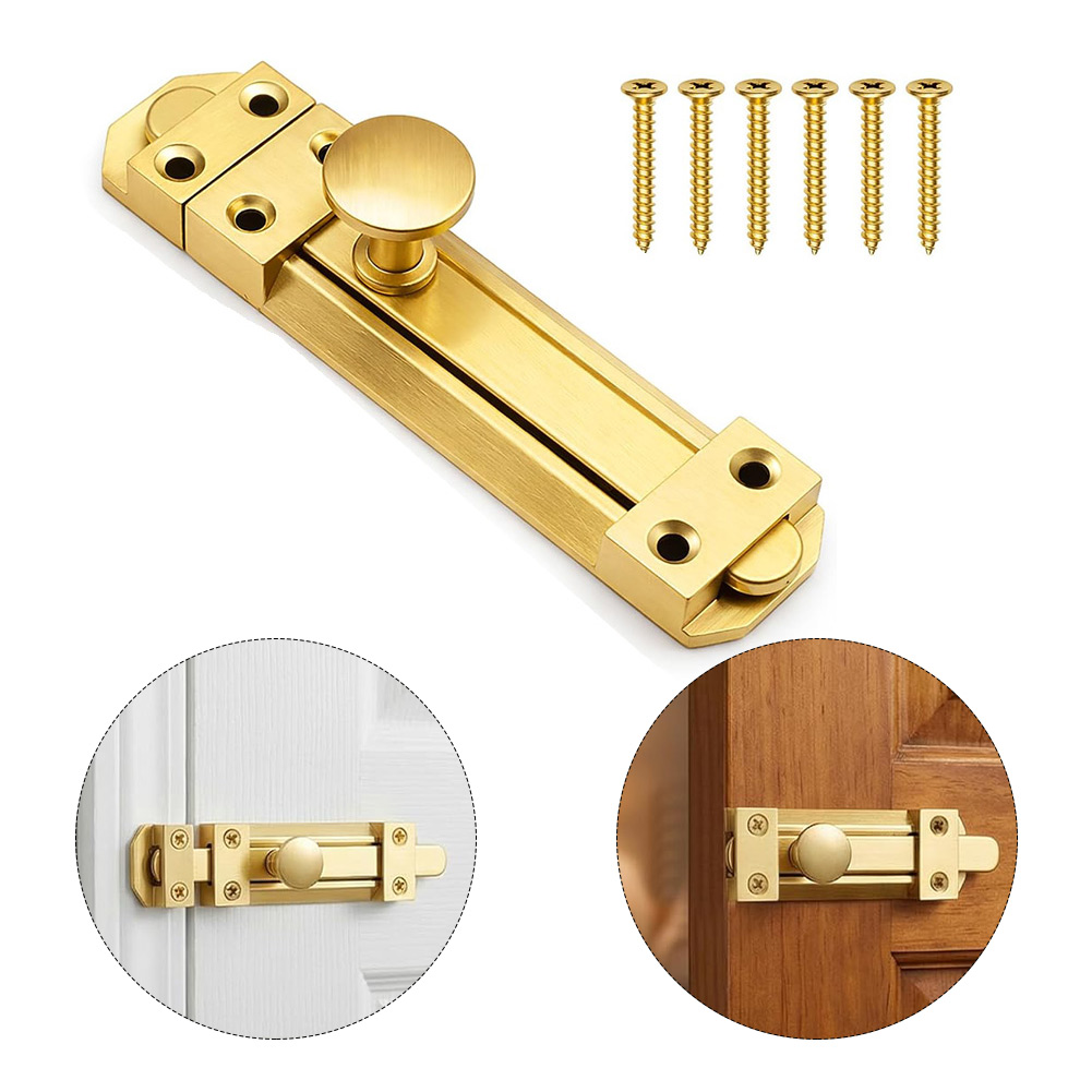 Home Bathroom Hardware - 5 Inch Solid Brass Sliding Door