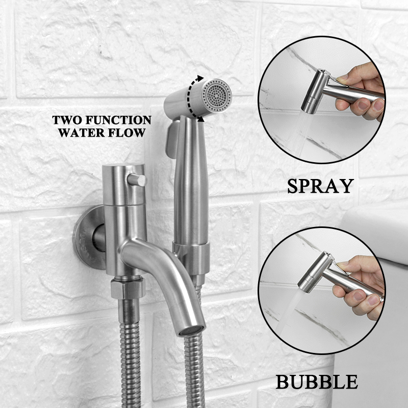 Home Bathroom Cleaning Kit - Stainless Steel Toilet Hand Held Bidet
