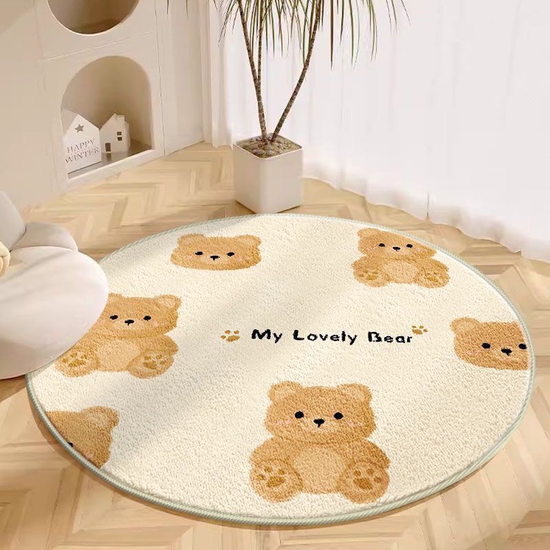 Home Bathroom Floor Mats - VIKAMA 1PC Round Carpet Living Room