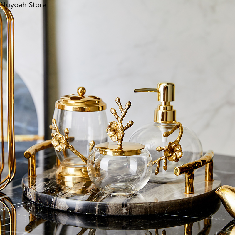 Zara Home Bathroom - Light Luxury Bathroom Accessories Brass Transparent