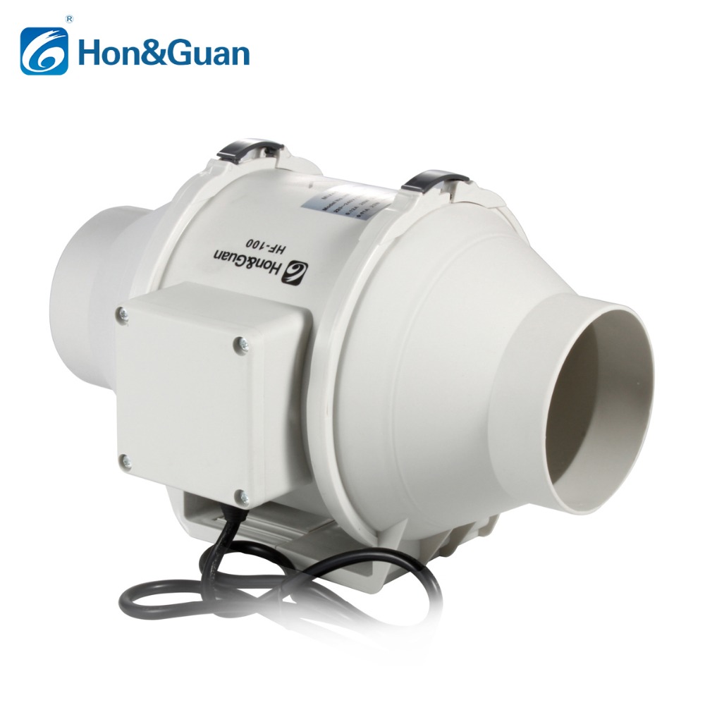 Home Bathroom Vent Fans - 4'' Silent Inline Duct Fan High
