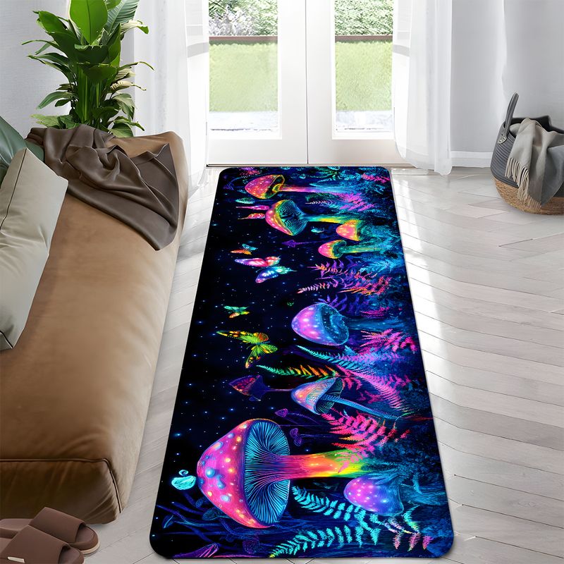 VIKAMA Psychedelic Neon Mushro - Home Bathroom Floor Mats review and price