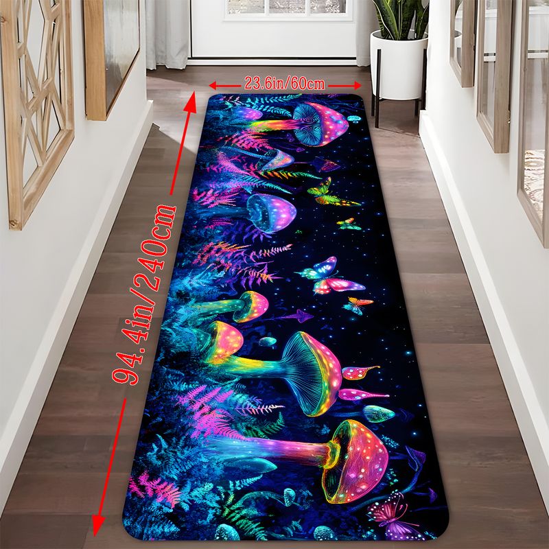 VIKAMA Psychedelic Neon Mushro - Home Bathroom Floor Mats review and price