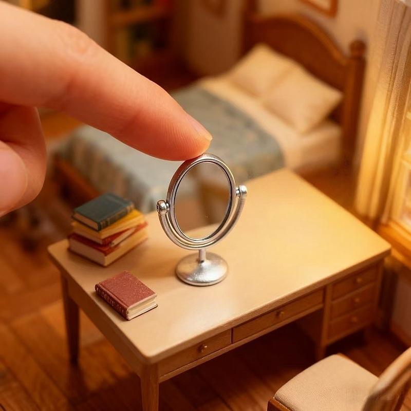 1Pcs Miniature Retro Mirror Dr - Home Bathroom Model review and price