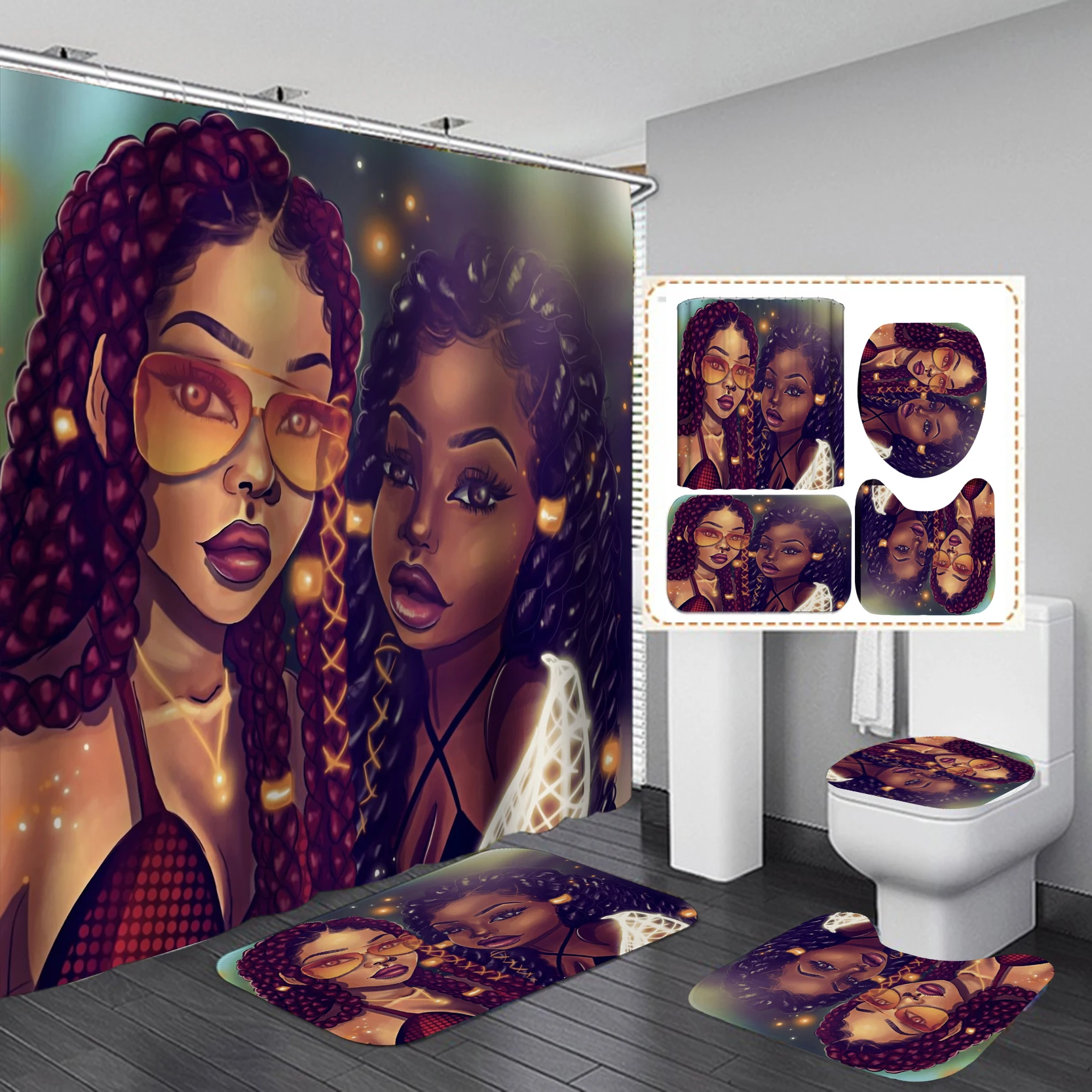 Home Goods Cool African Girl C - Home Goods Bathroom Sets review and price