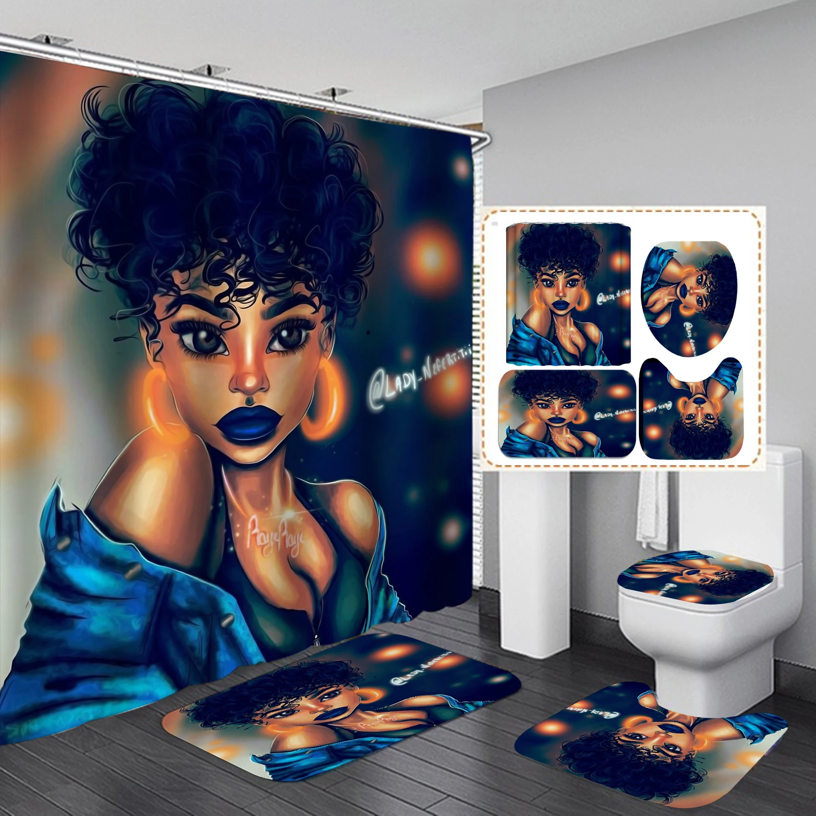 Home Goods Cool African Girl C - Home Goods Bathroom Sets review and price