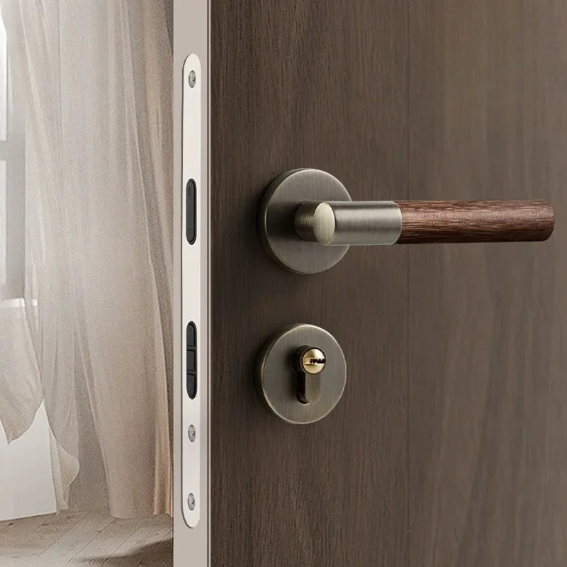 Wooden Door Handle Zinc Silent - Home Bathroom Hardware review and price