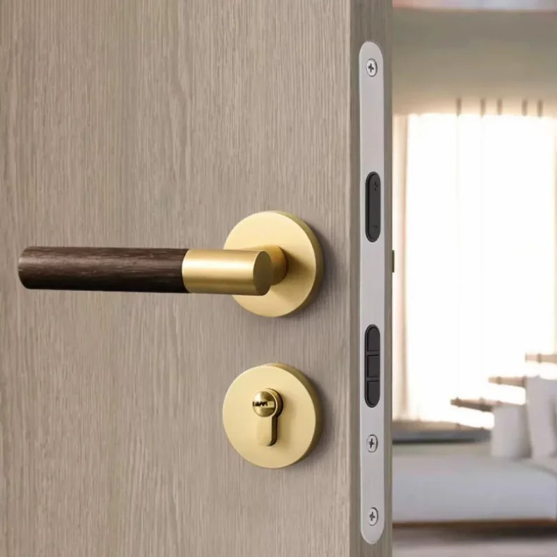 Wooden Door Handle Zinc Silent - Home Bathroom Hardware review and price