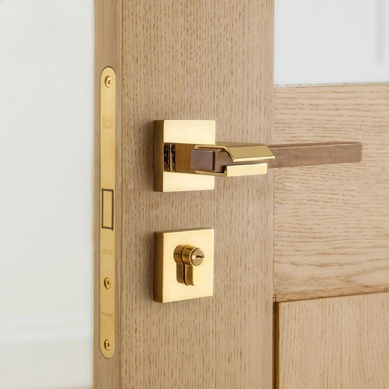Walnut Door Handle Indoor Meta - Home Bathroom Hardware review and price