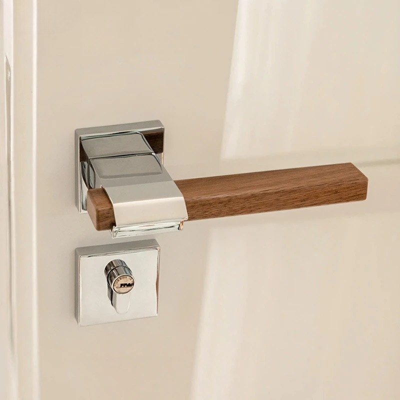 Walnut Door Handle Indoor Meta - Home Bathroom Hardware review and price