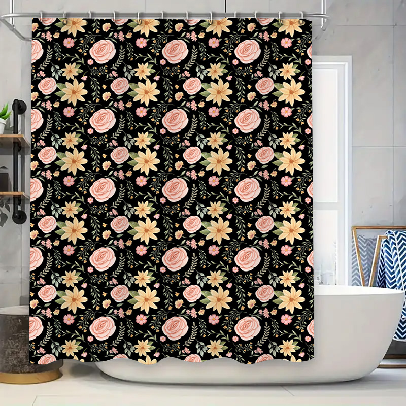 Black White Patterned Shower C - Home Bathroom Remodel review and price