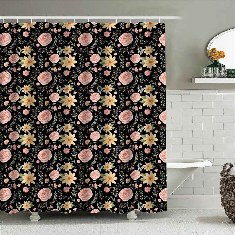 Black White Patterned Shower C - Home Bathroom Remodel review and price