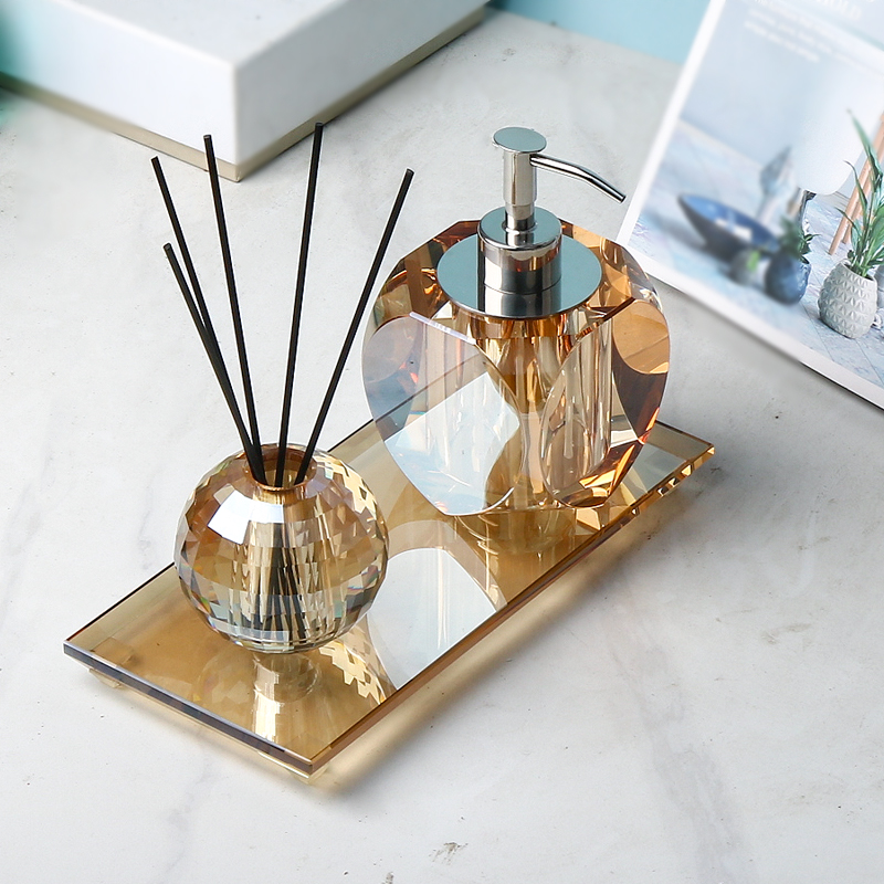 Amber Crystal Glass Lotion Bot - Zara Home Bathroom review and price