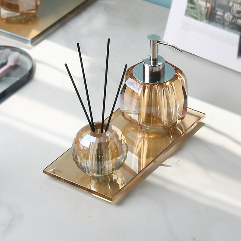 Amber Crystal Glass Lotion Bot - Zara Home Bathroom review and price