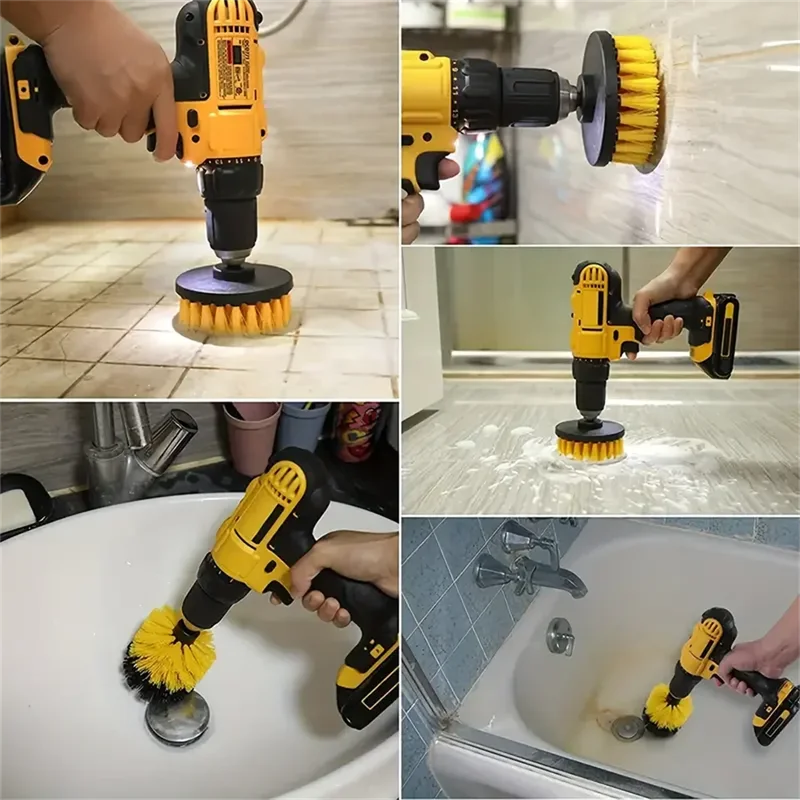 3 pcs/set drill brush set powe - Home Bathroom Cleaning Kit review and price