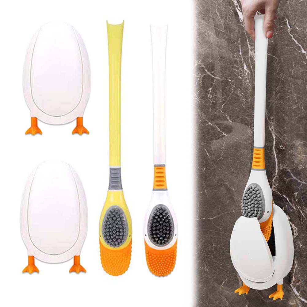 1PC Silicone Toilet Brush With - Toilet Brush Holder review and price
