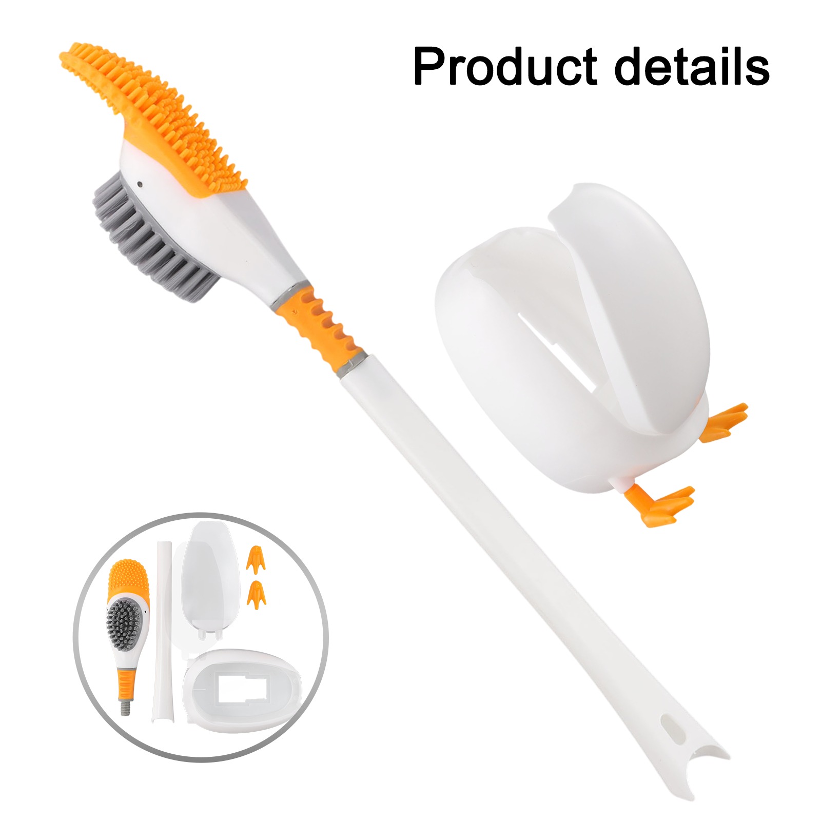 1PC Silicone Toilet Brush With - Toilet Brush Holder review and price