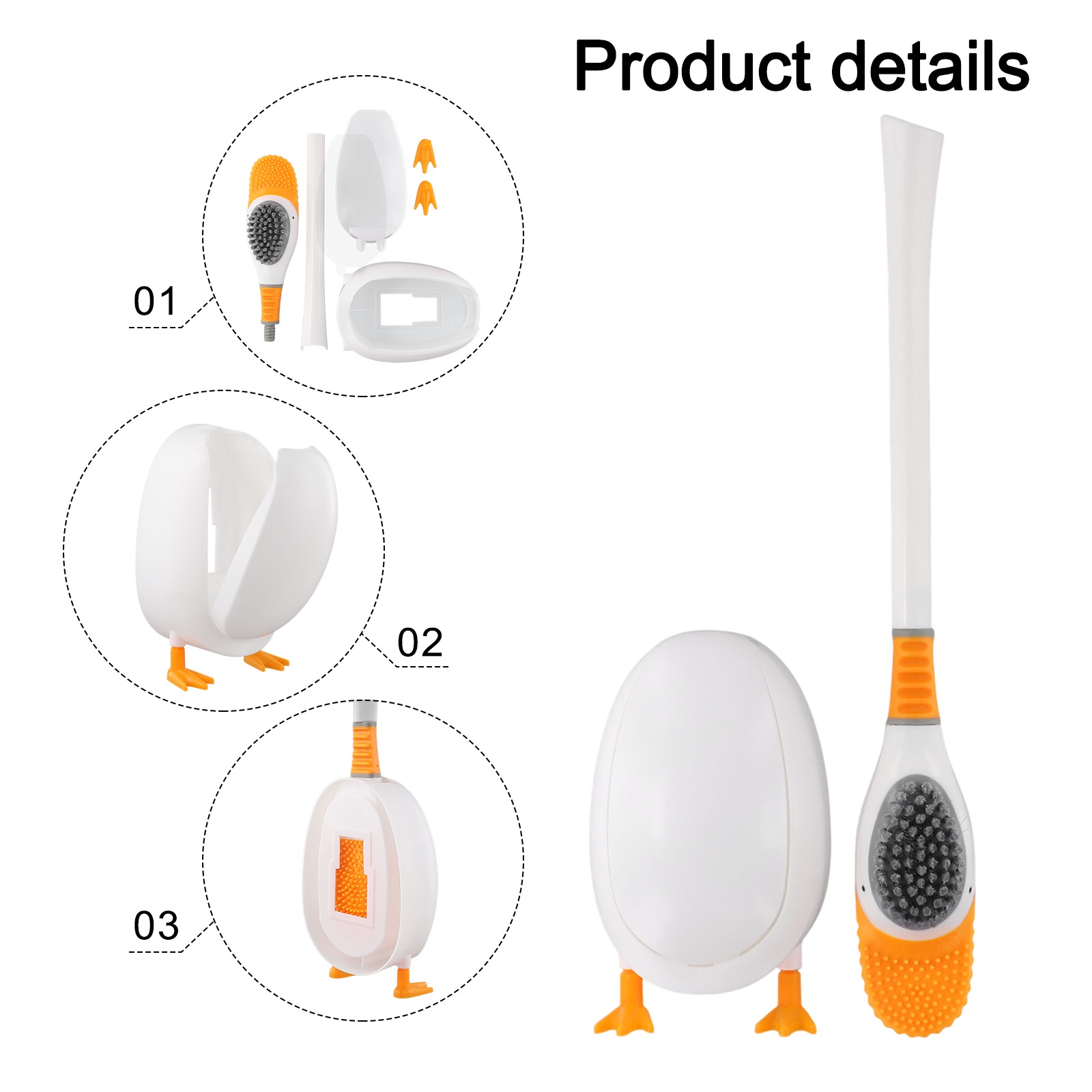 1PC Silicone Toilet Brush With - Toilet Brush Holder review and price