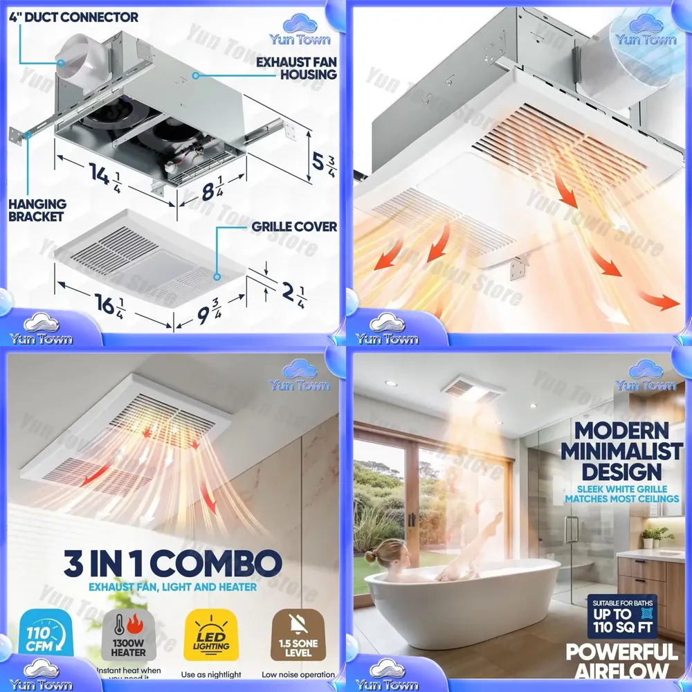for Bathroom Exhaust Fan with  - Home Bathroom Vent Fans review and price