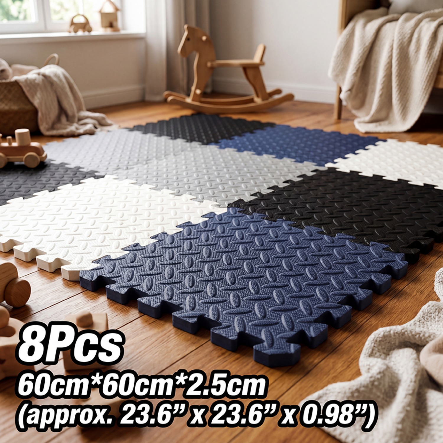 8Pcs 60x60cm EVA Foam Mat Livi - Home Bathroom Floor Mats review and price
