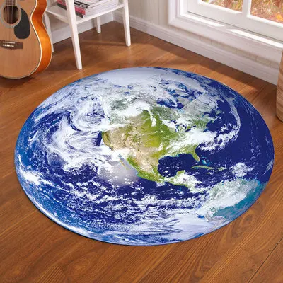Galaxy Earth Moon Round Carpet - Home Bathroom Floor Mats review and price