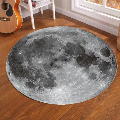 Galaxy Earth Moon Round Carpet - Home Bathroom Floor Mats review and price