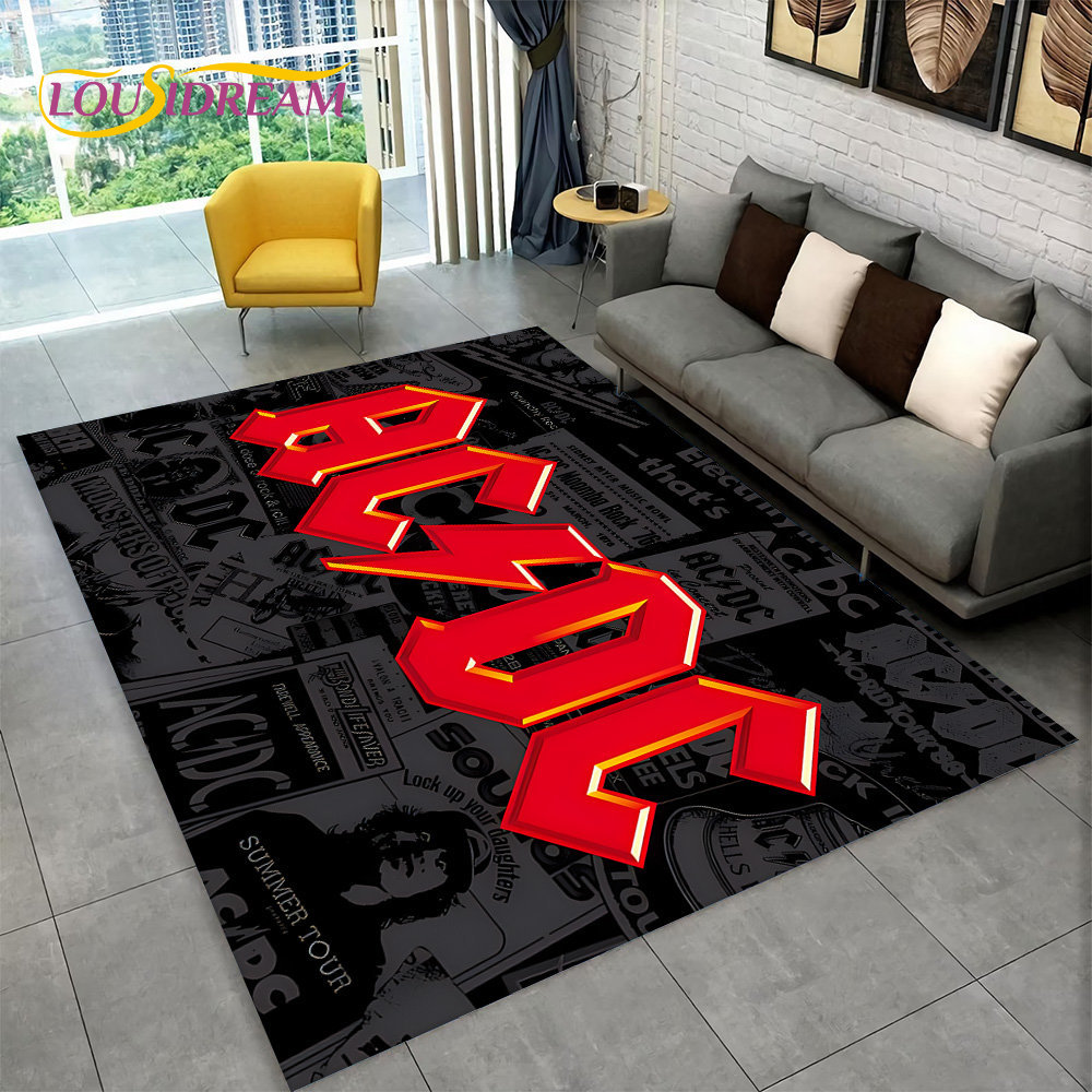 AC/DC Rock Band Area Rug Large - Home Bathroom Floor Mats review and price