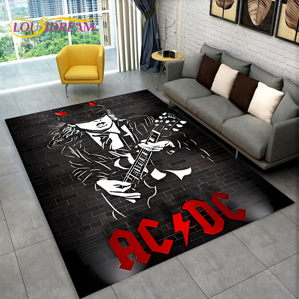 AC/DC Rock Band Area Rug Large - Home Bathroom Floor Mats review and price