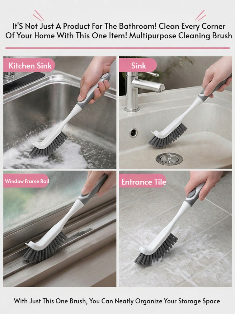 Scrub Brush Set with Hard Bris - Home Bathroom Cleaning Kit review and price